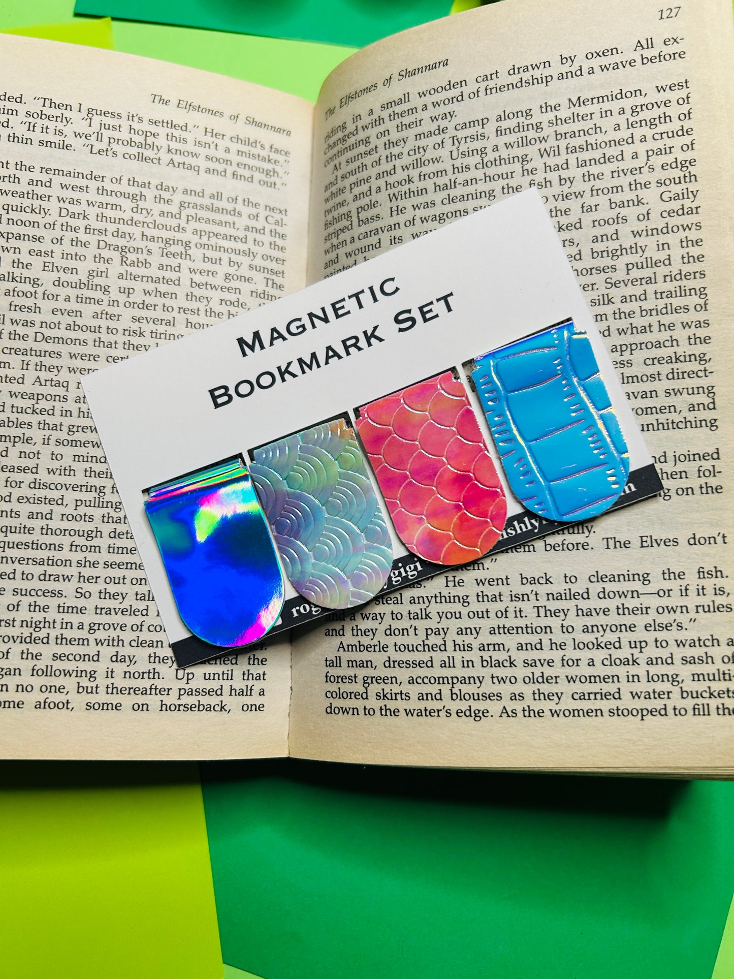Simple Mermaid Magnetic Bookmark Set