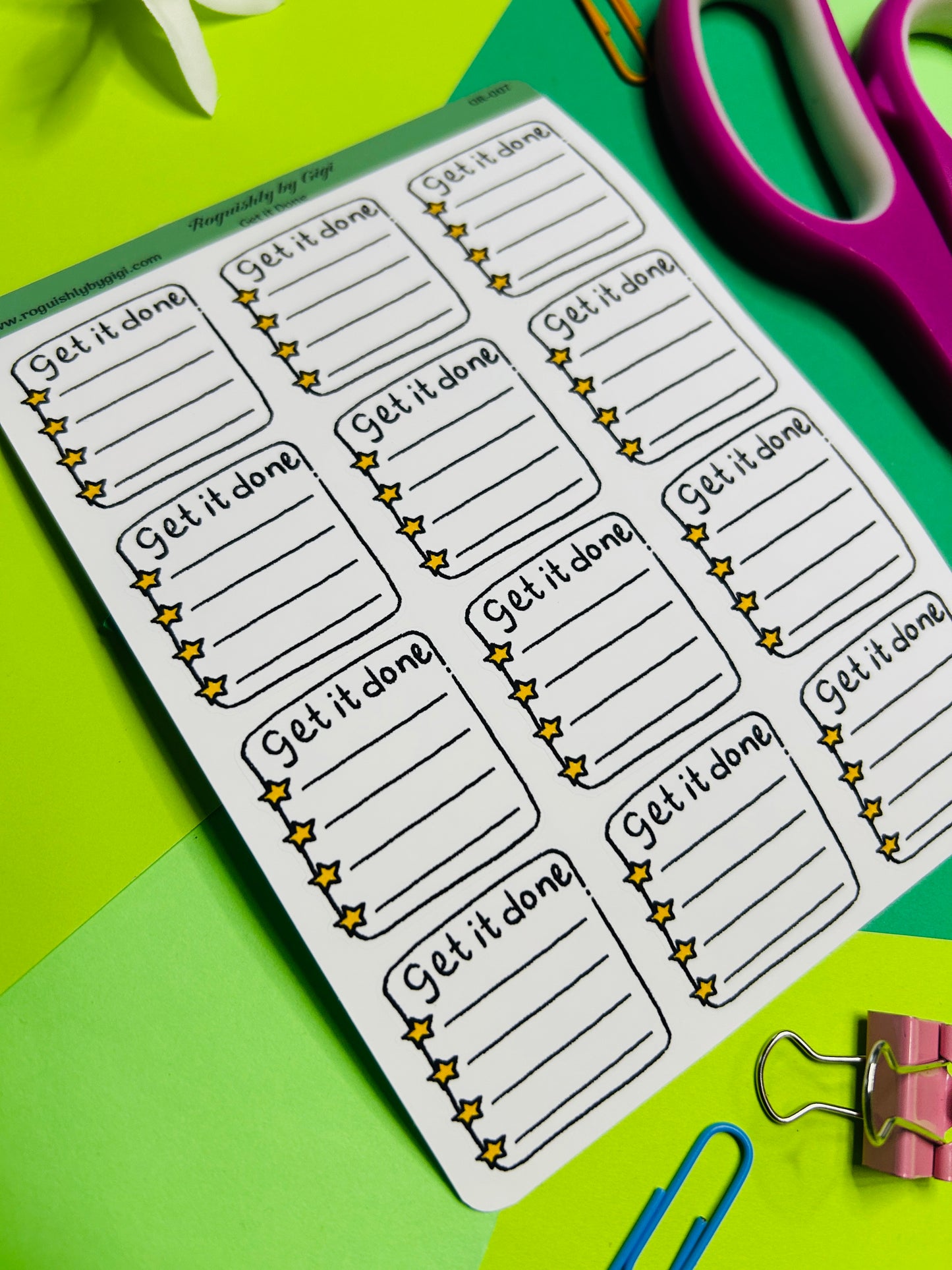 Get It Done Checklist Planner Sticker Sheet