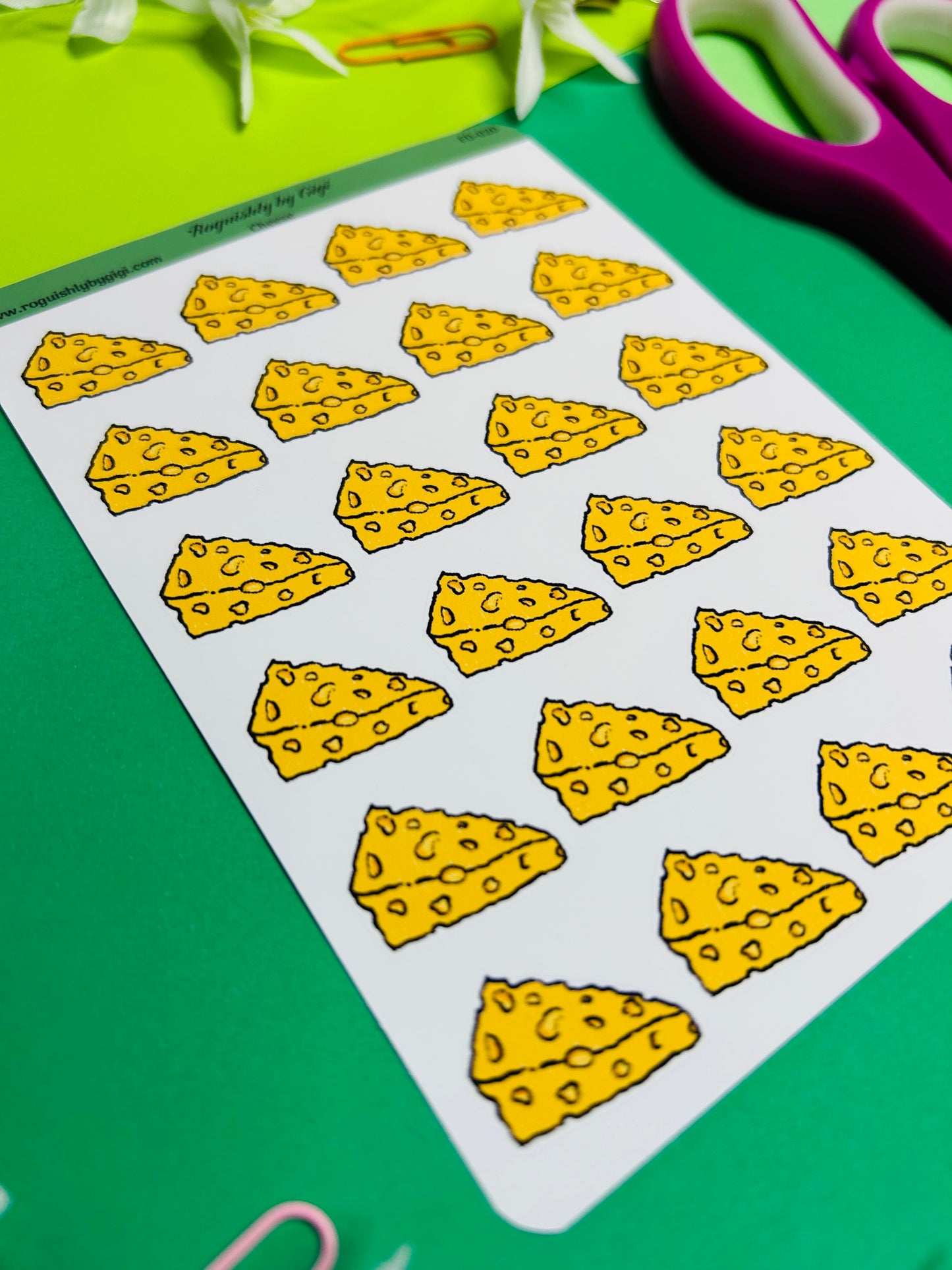 Cheese Planner Sticker Sheet
