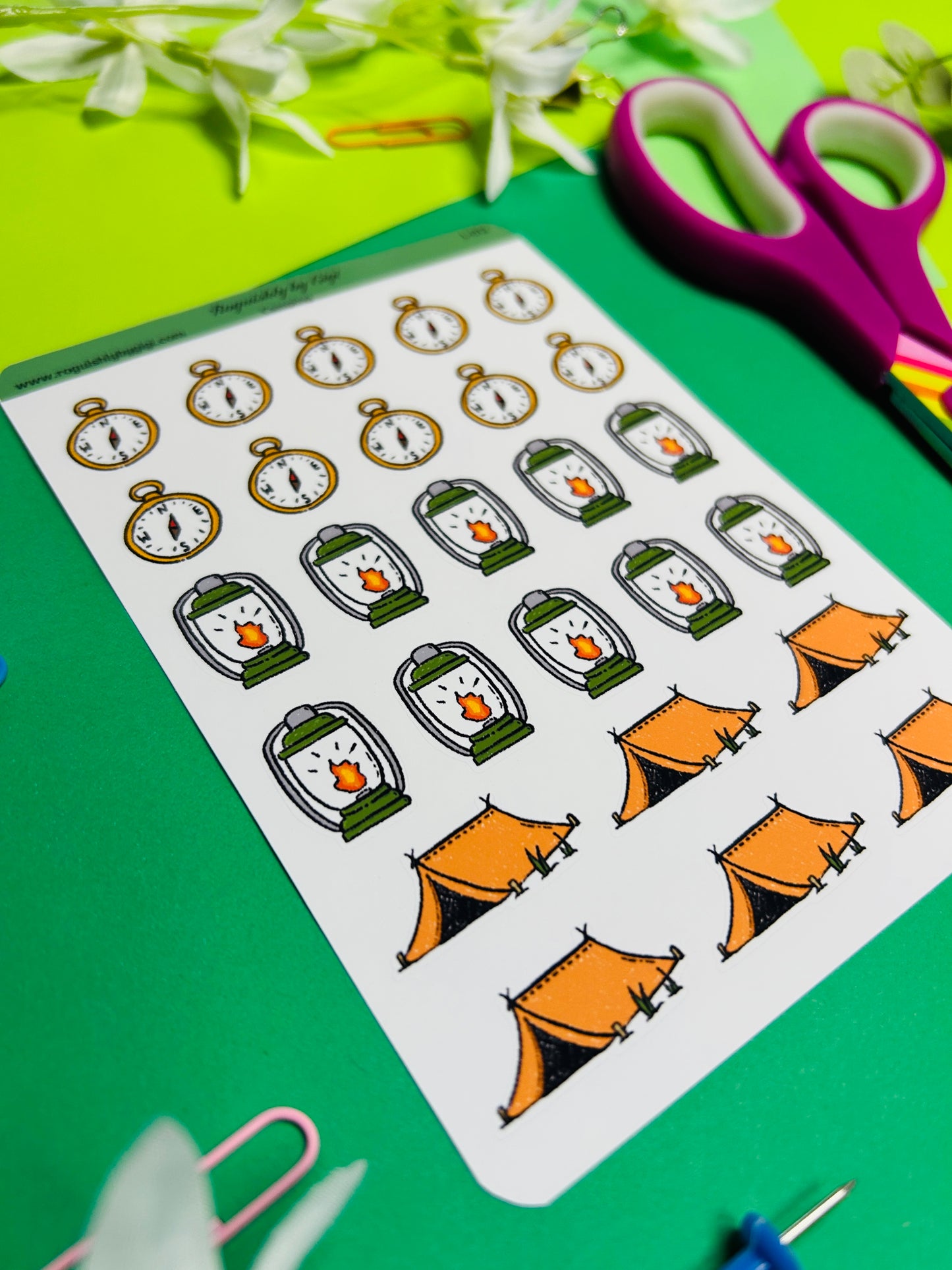 Camping Planner Sticker Sheet
