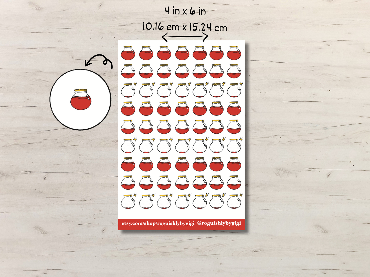 Period Tracking Planner Sticker Sheet