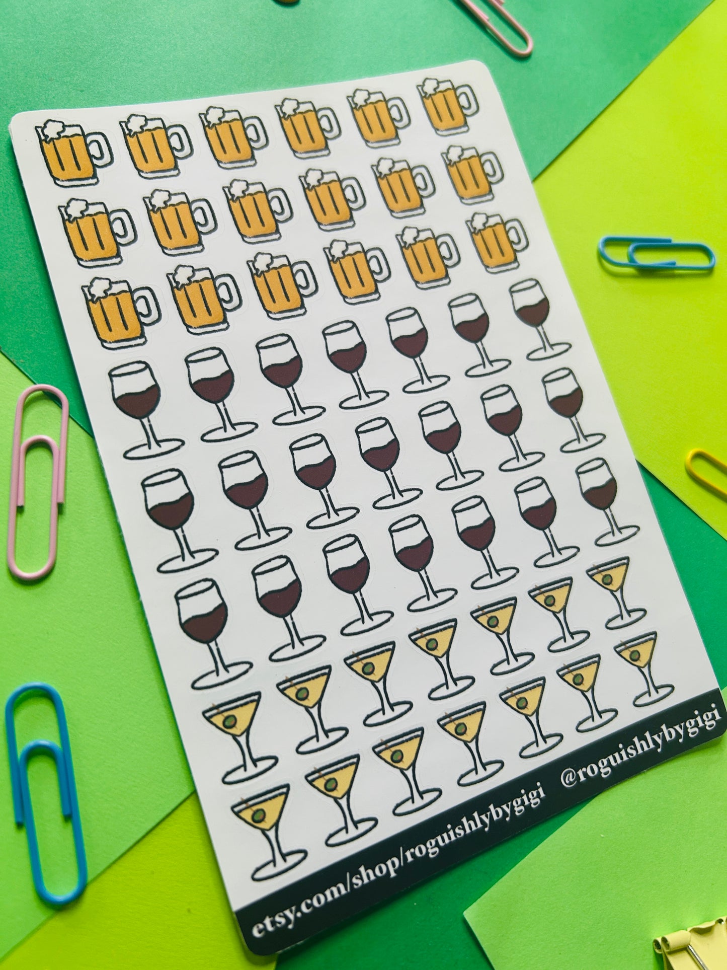 Wine Time Planner Sticker Sheet