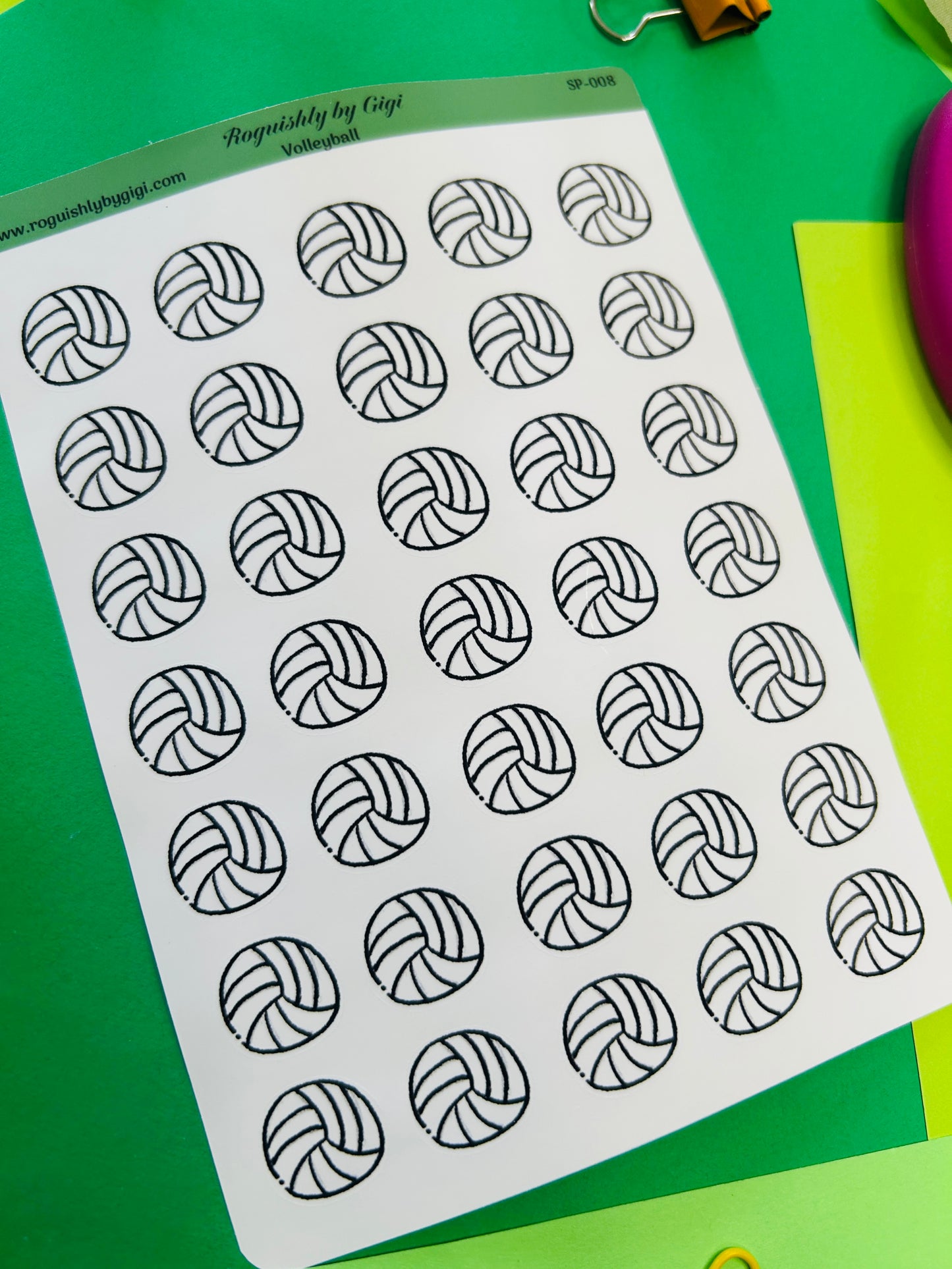 Volleyball Planner Sticker Sheet