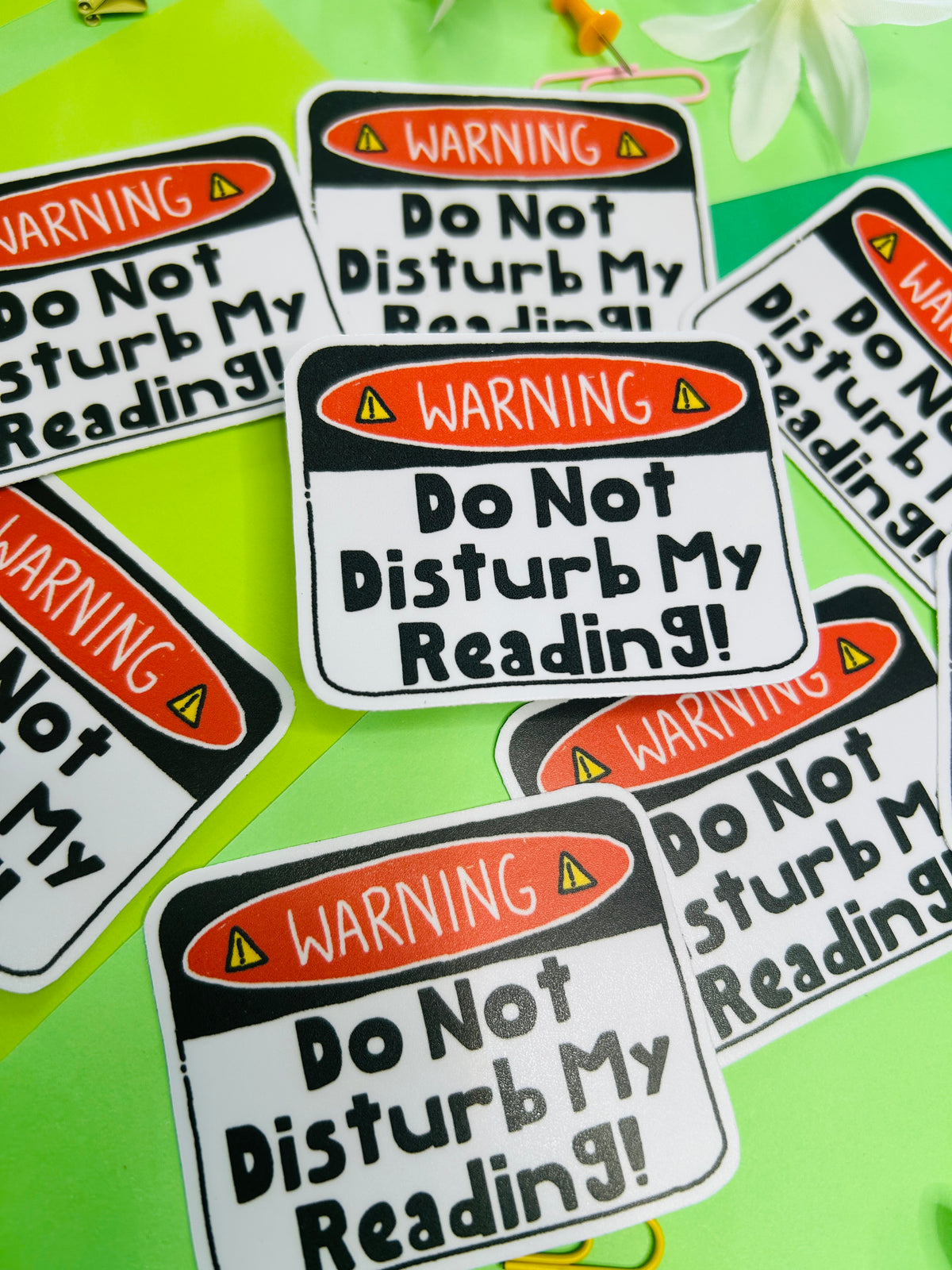 Warning Reading Vinyl Sticker