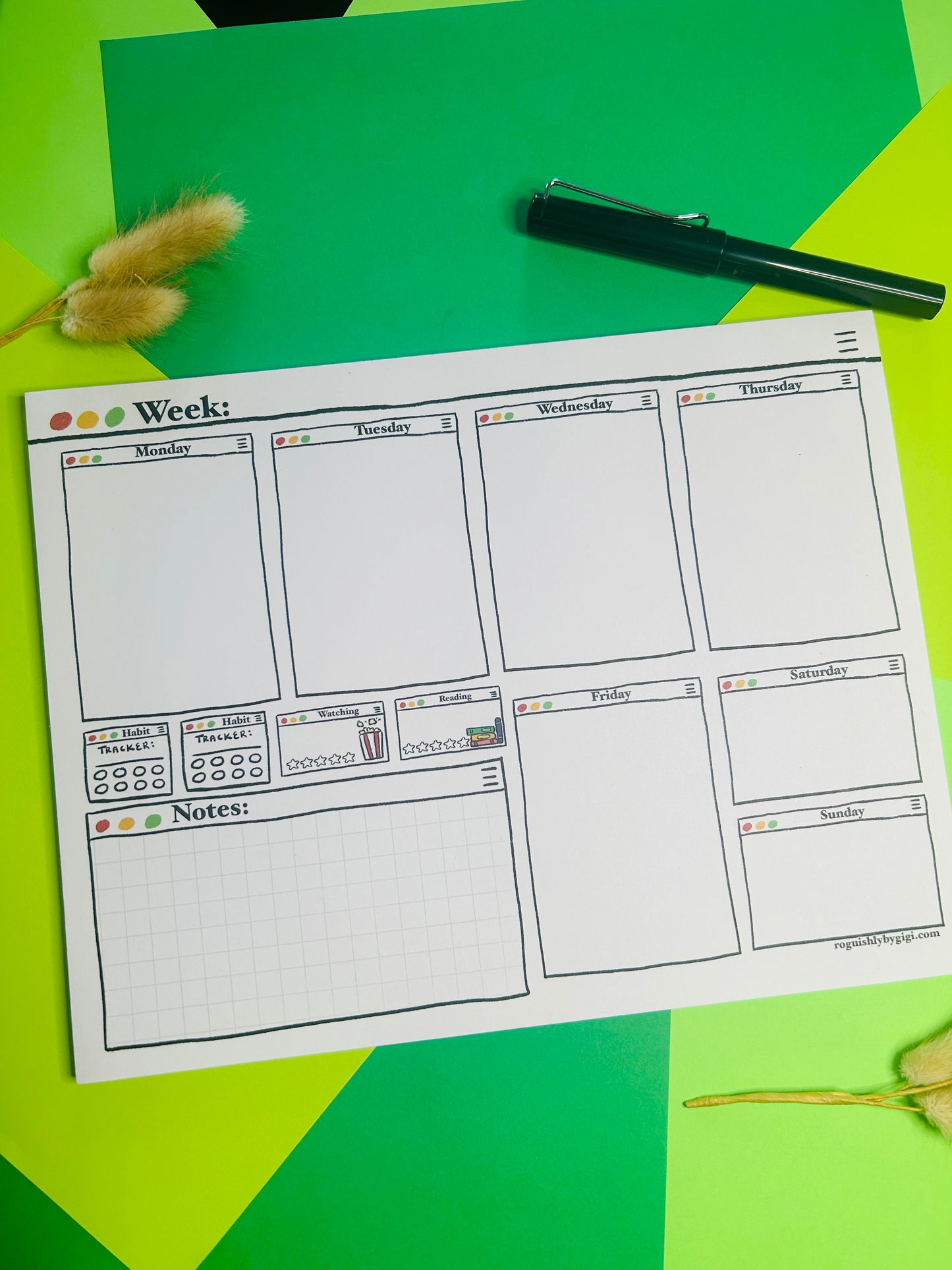 Minimal 50 Page Tear Away Planner