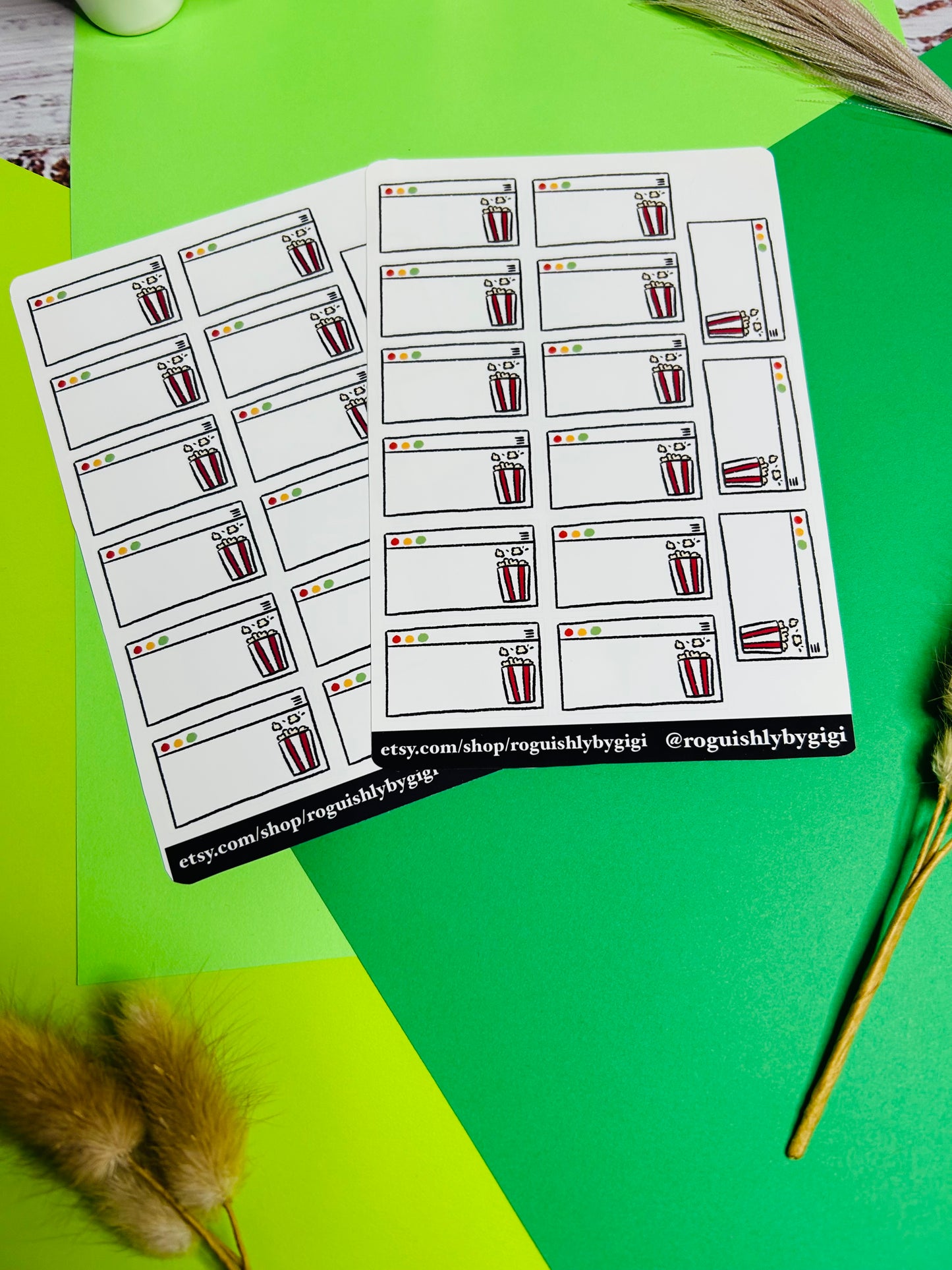 Currently Watching Planner Sticker Sheet