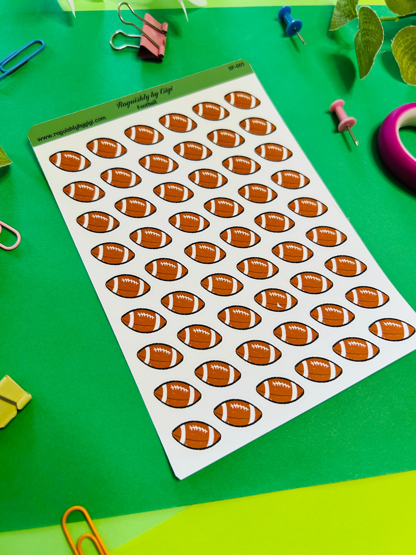 Football Planner Sticker Sheet
