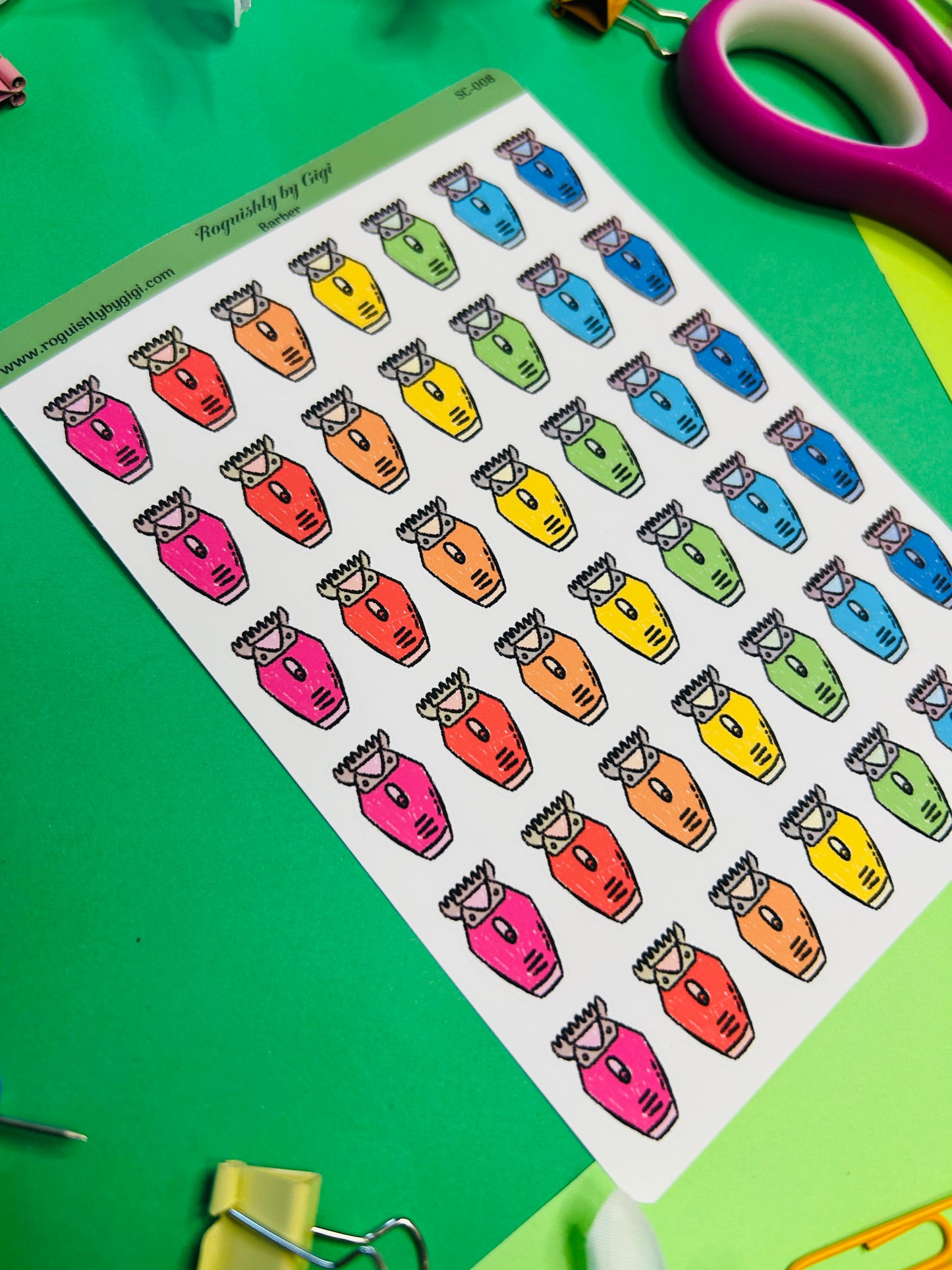 Barber Planner Sticker Sheet