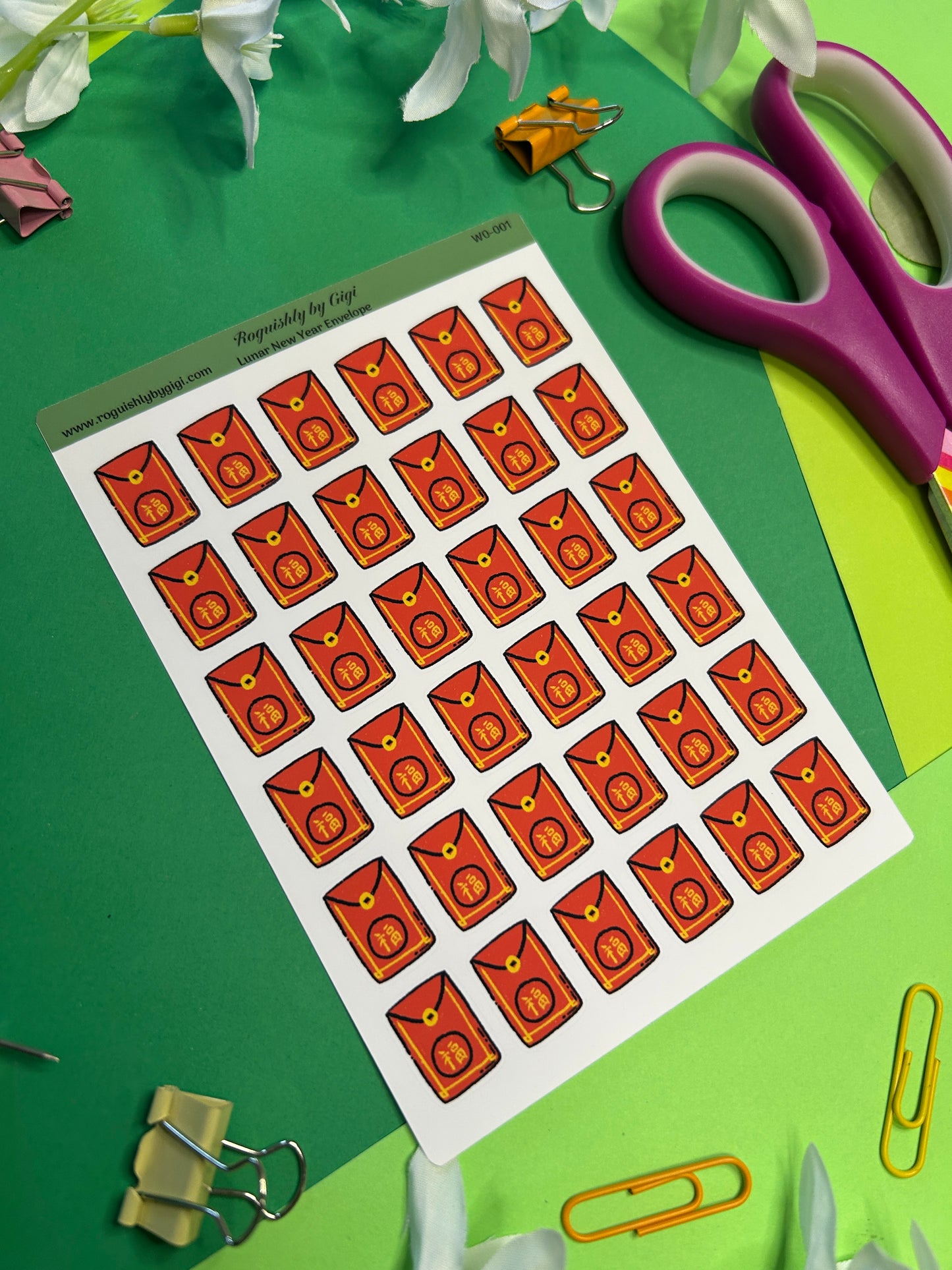 Lunar New Year Envelope (Good Fortune) Planner Sticker Sheet