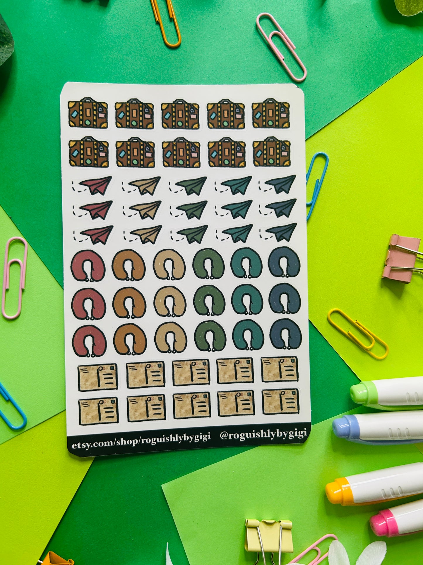 Travel Planner Sticker Sheet