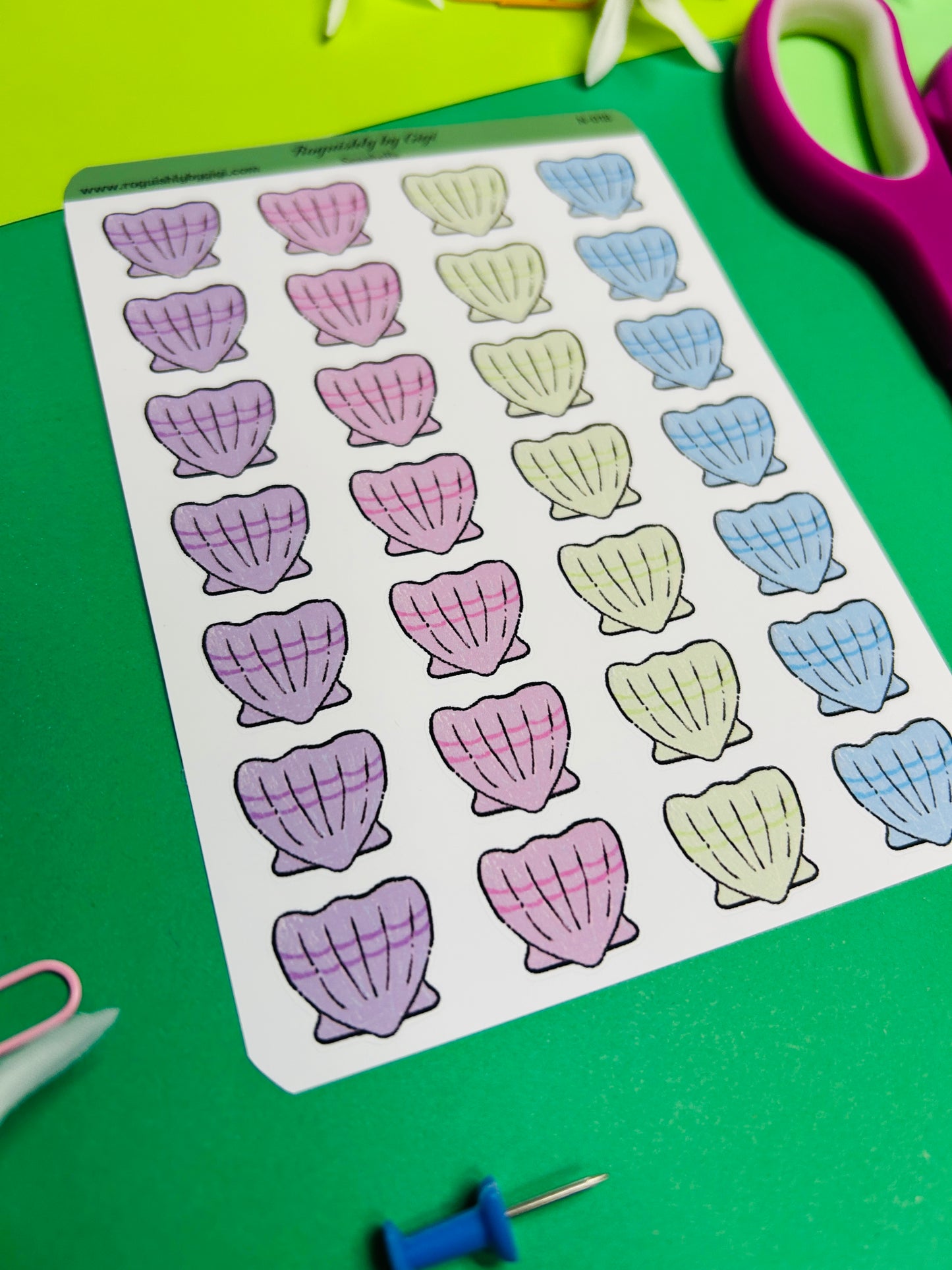 Seashells Planner Sticker Sheet