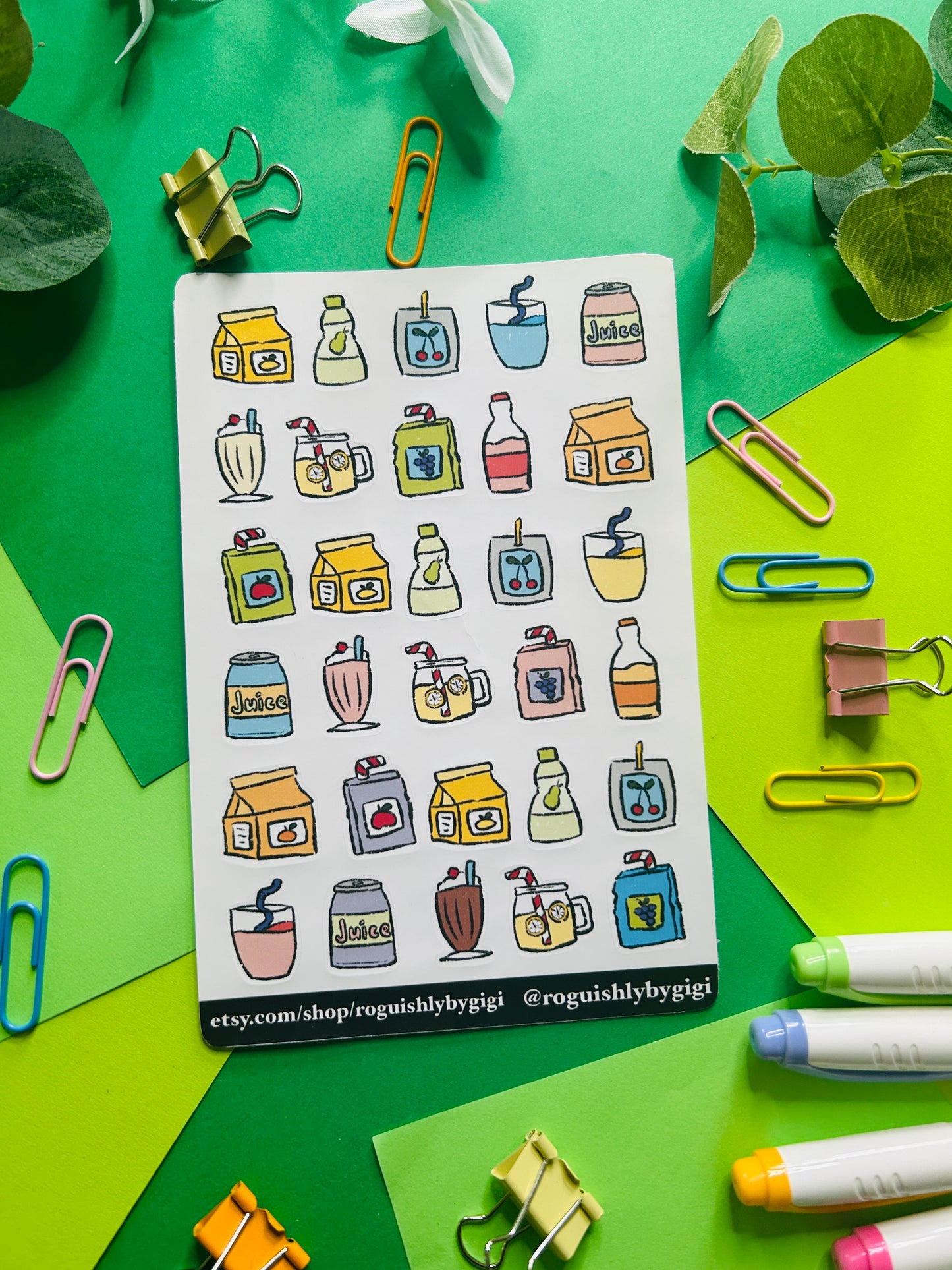 Juice Planner Sticker Sheet