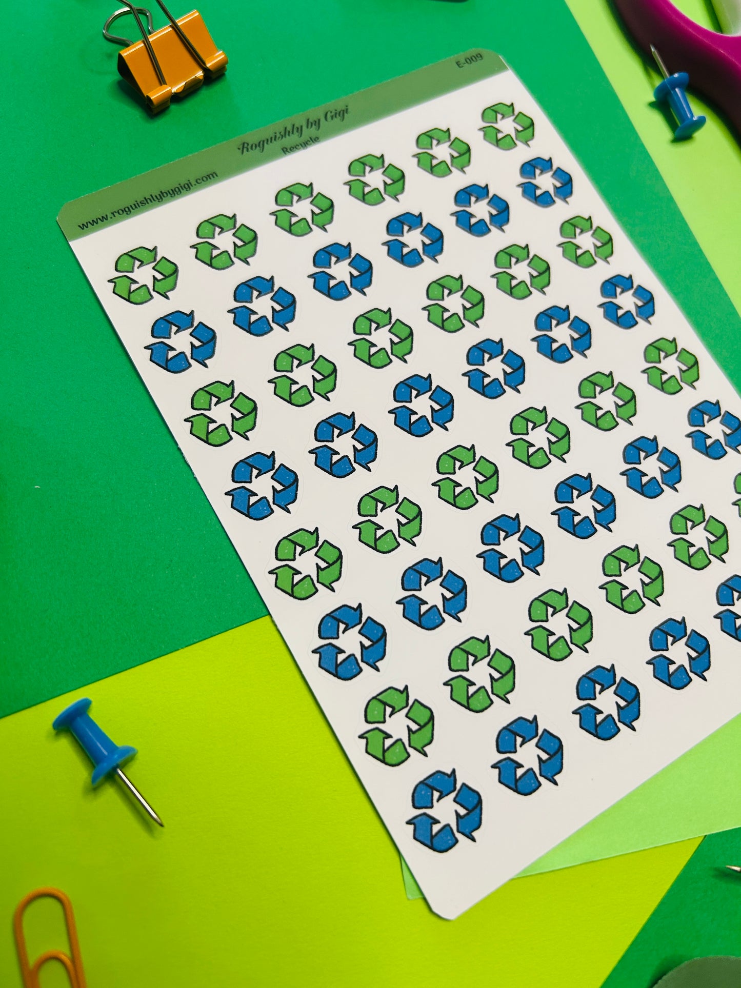 Recycle Planner Sticker Sheet