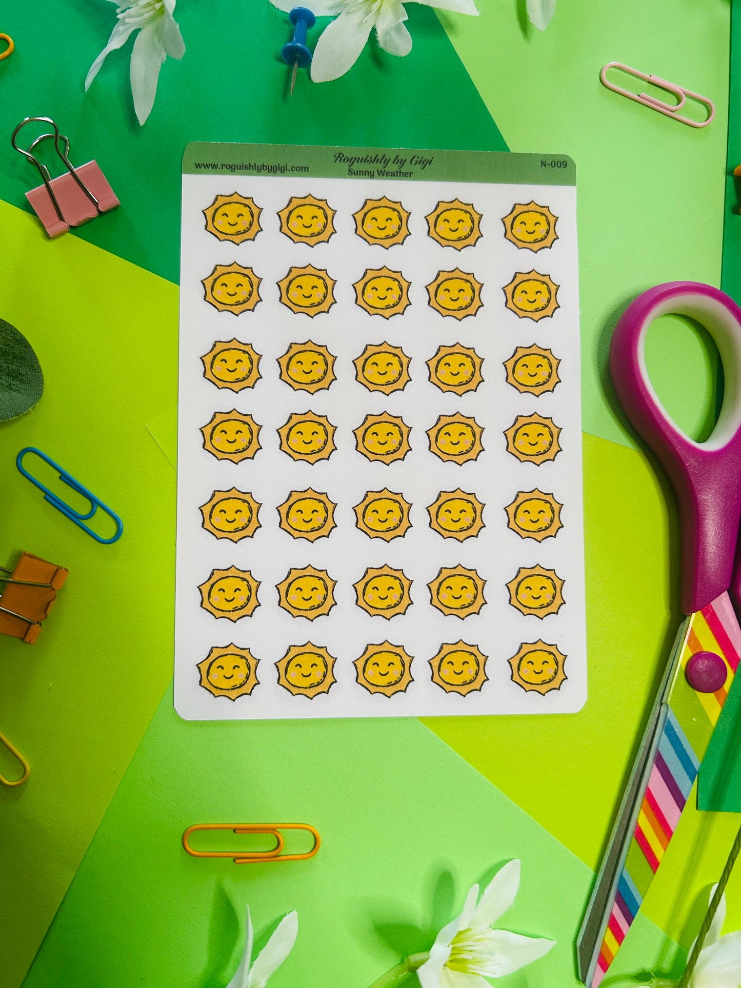 Sunny Planner Sticker Sheet