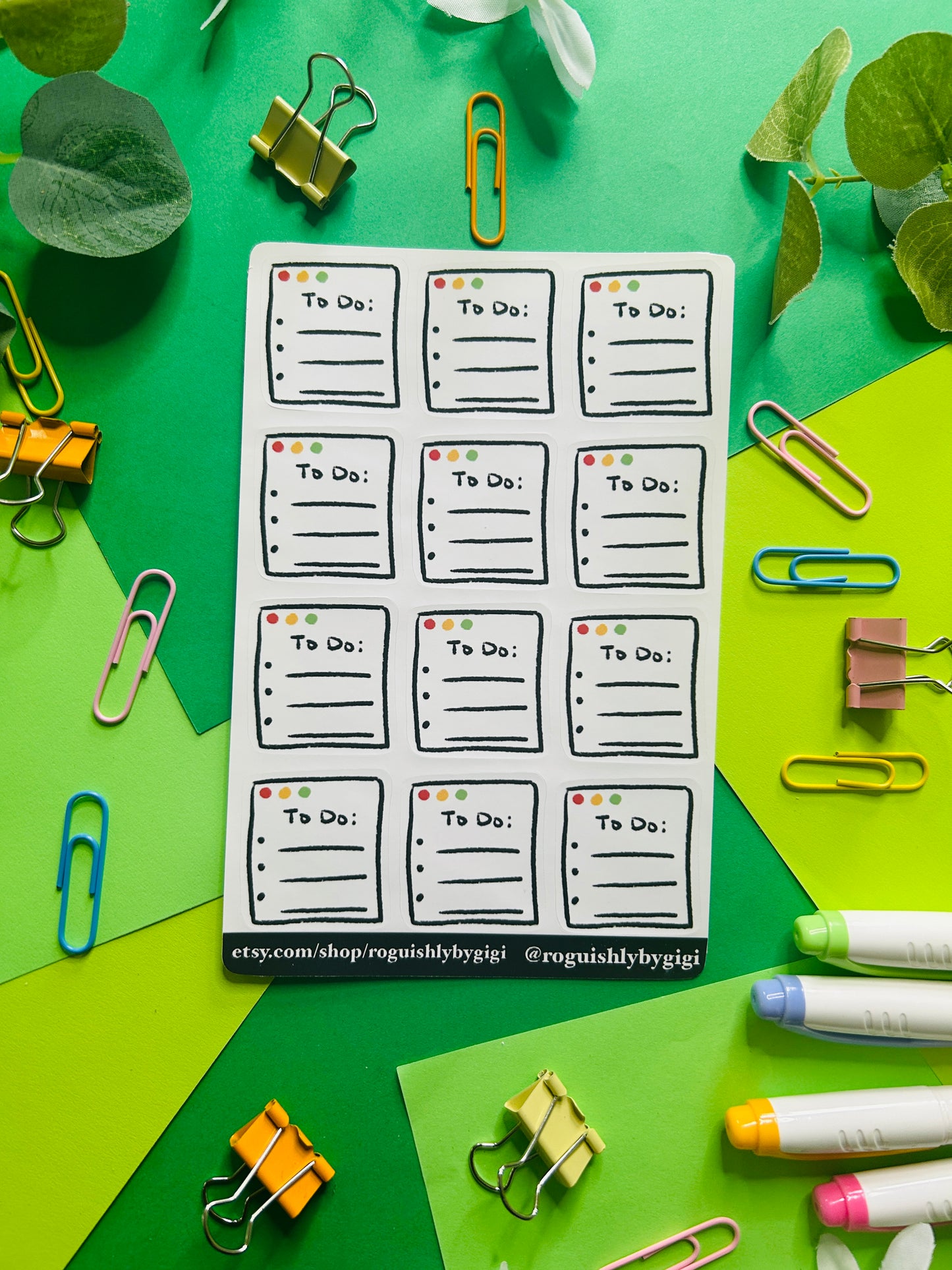 To Do Planner Sticker Sheet