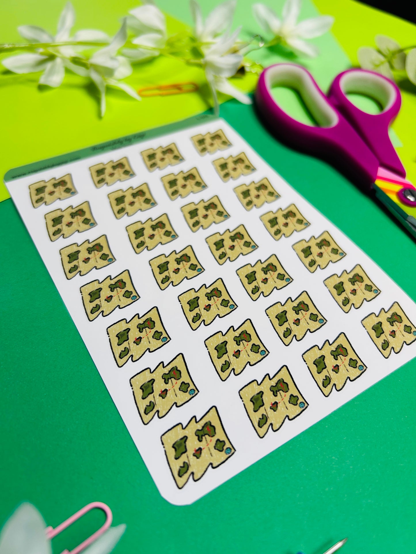 Map Planner Sticker Sheet