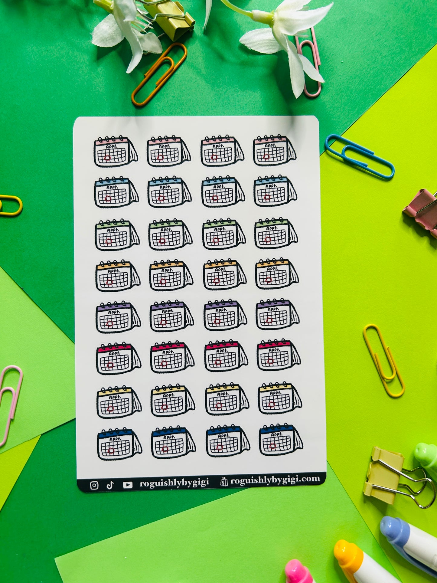 Appointment Planner Sticker Sheet