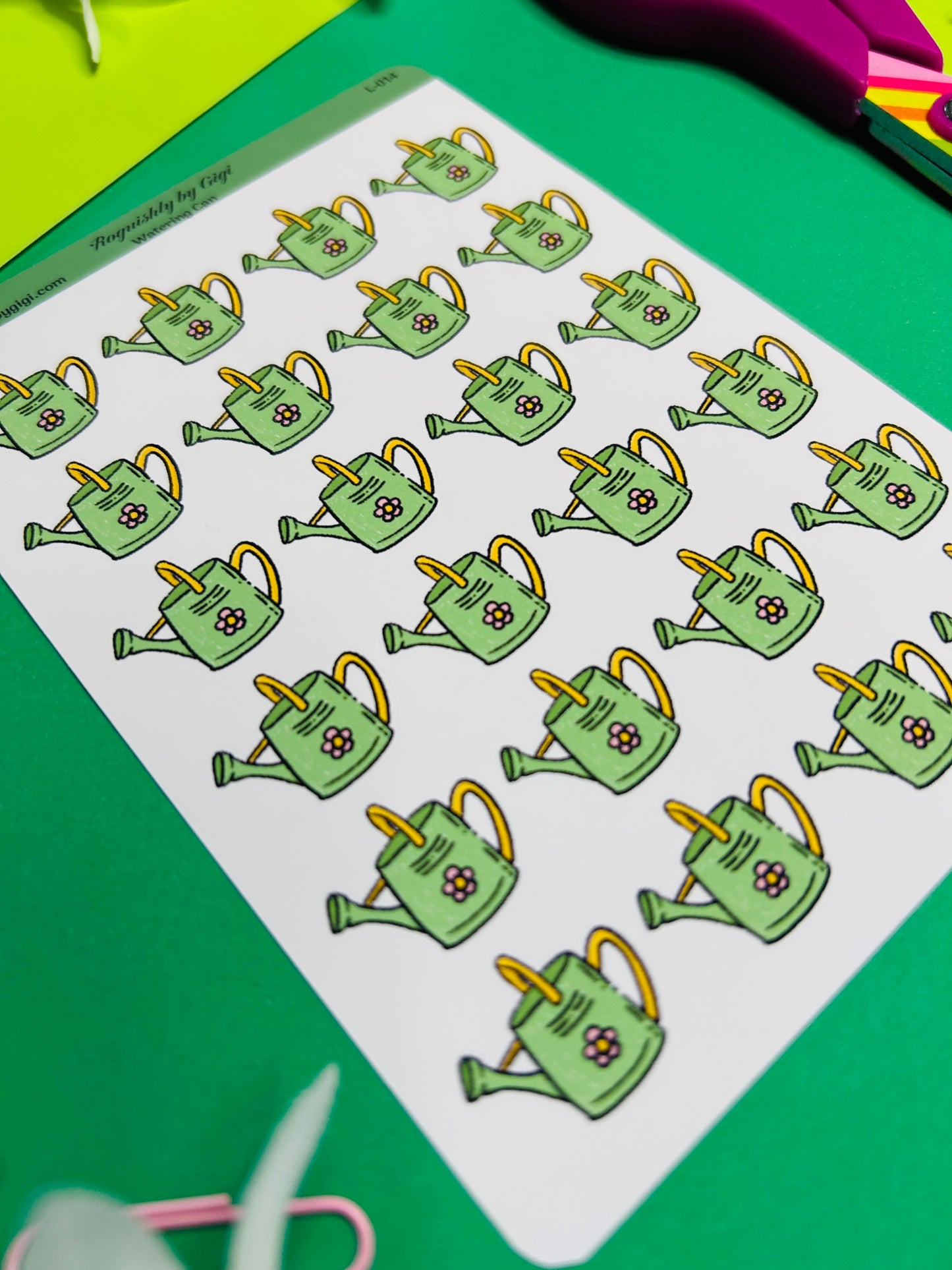 Watering Can Planner Sticker Sheet