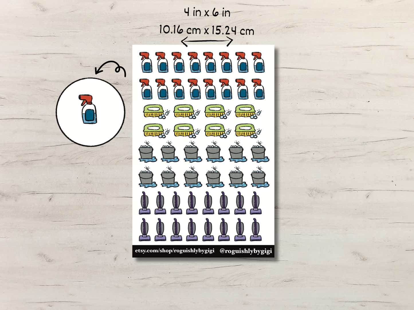 Chores Planner Sticker Sheet