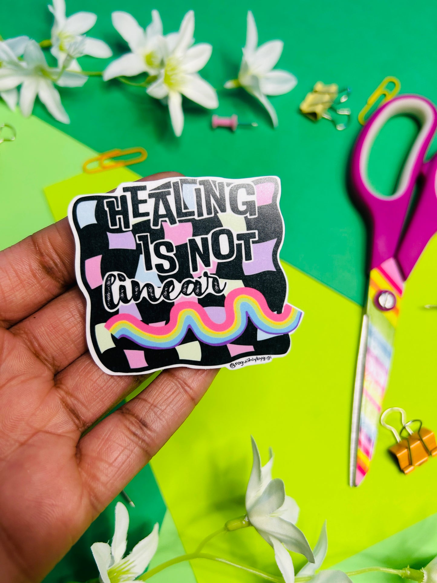 Healing is Not Linear Vinyl Sticker