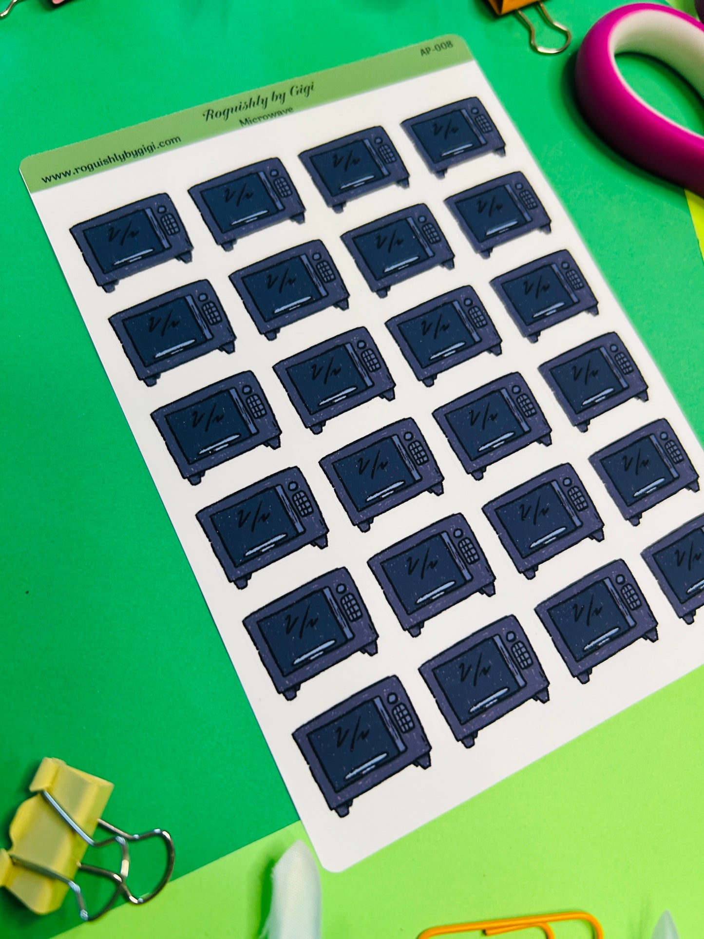 Microwave Planner Sticker Sheet