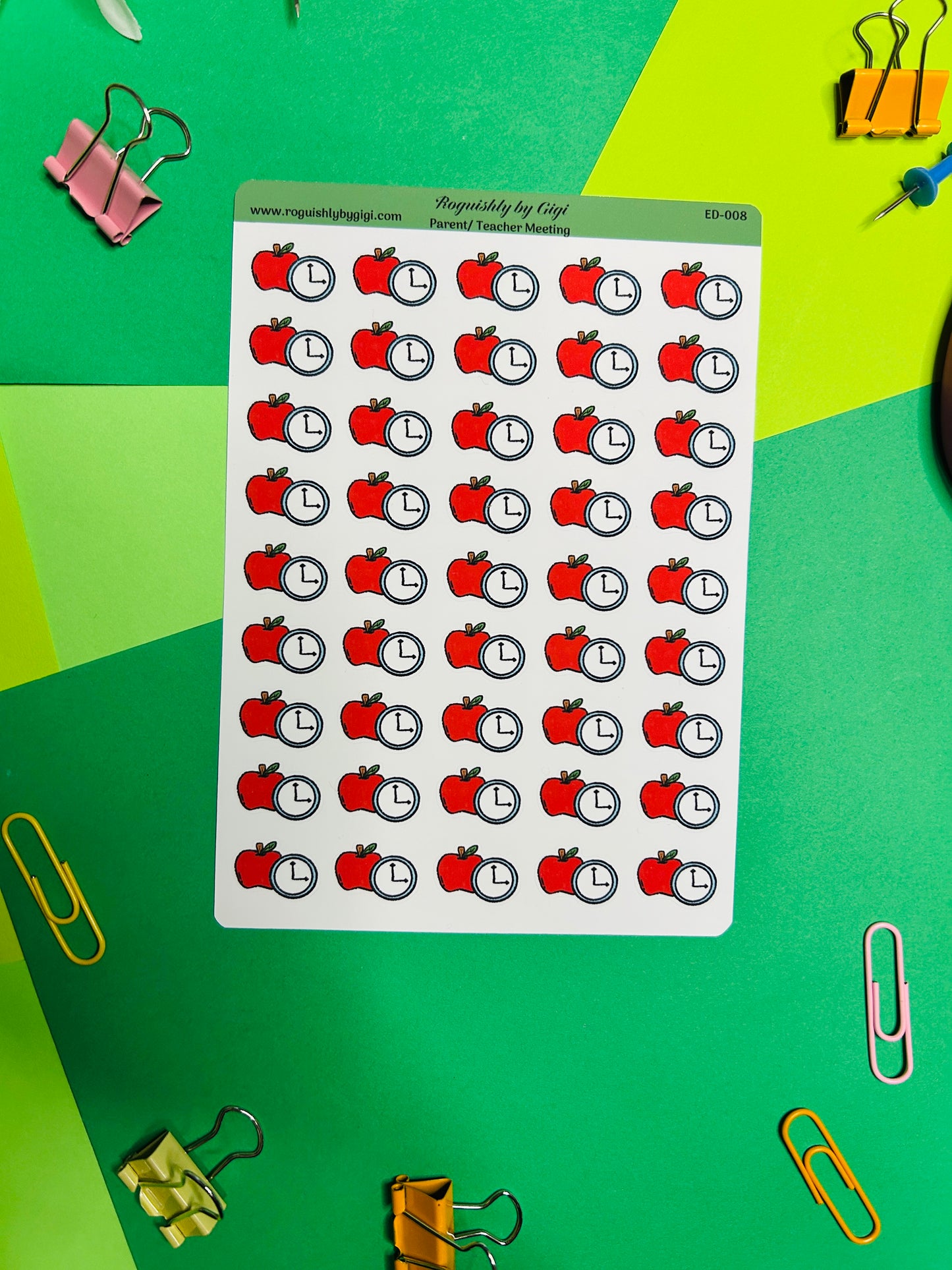 Parent/Teacher Meeting Planner Sticker Sheet