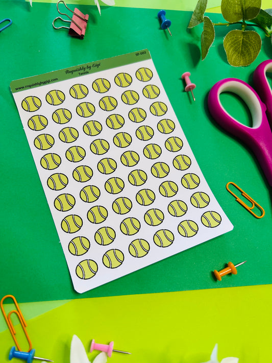 Tennis Planner Sticker Sheet