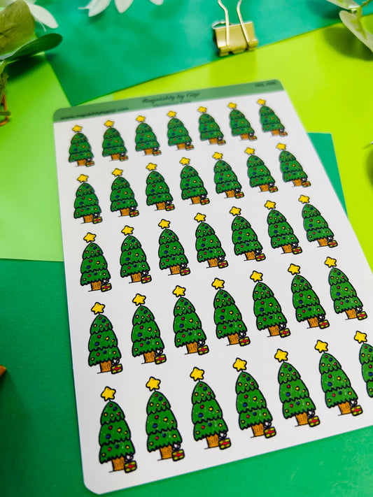 Christmas Tree Planner Sticker Sheet