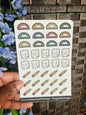 School Time Planner Sticker Sheet