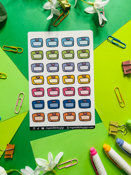 Weight Scale Planner Sticker Sheet