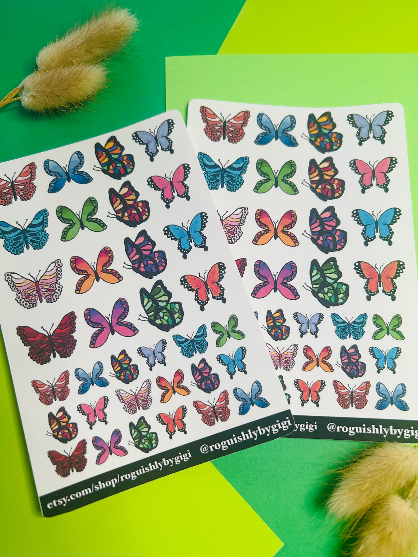 Colorful Butterflies Planner Sticker Sheet