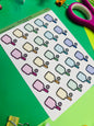 Pickleball Planner Sticker Sheet