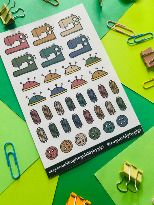 Sewing Planner Sticker Sheet