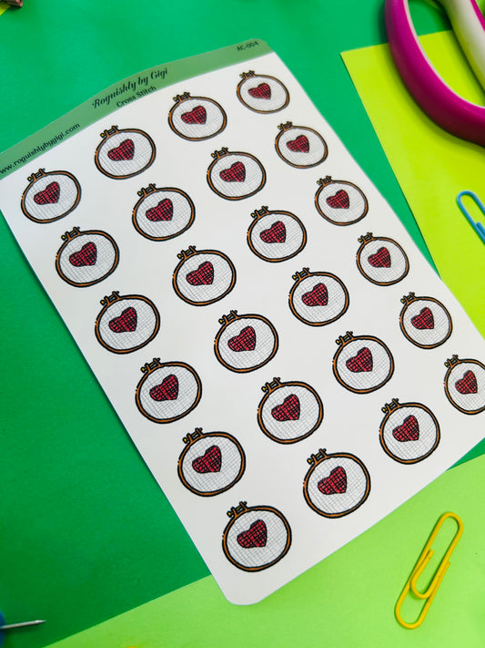 Cross Stitch Planner Sticker Sheet