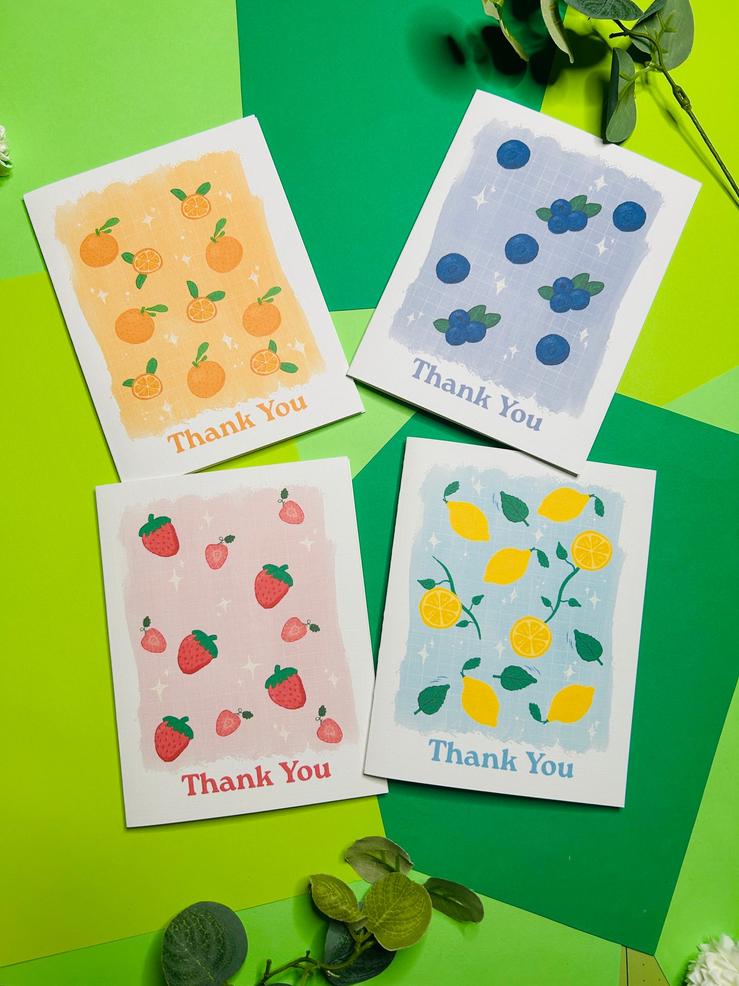 Fruits Thank You Greeting Card Set