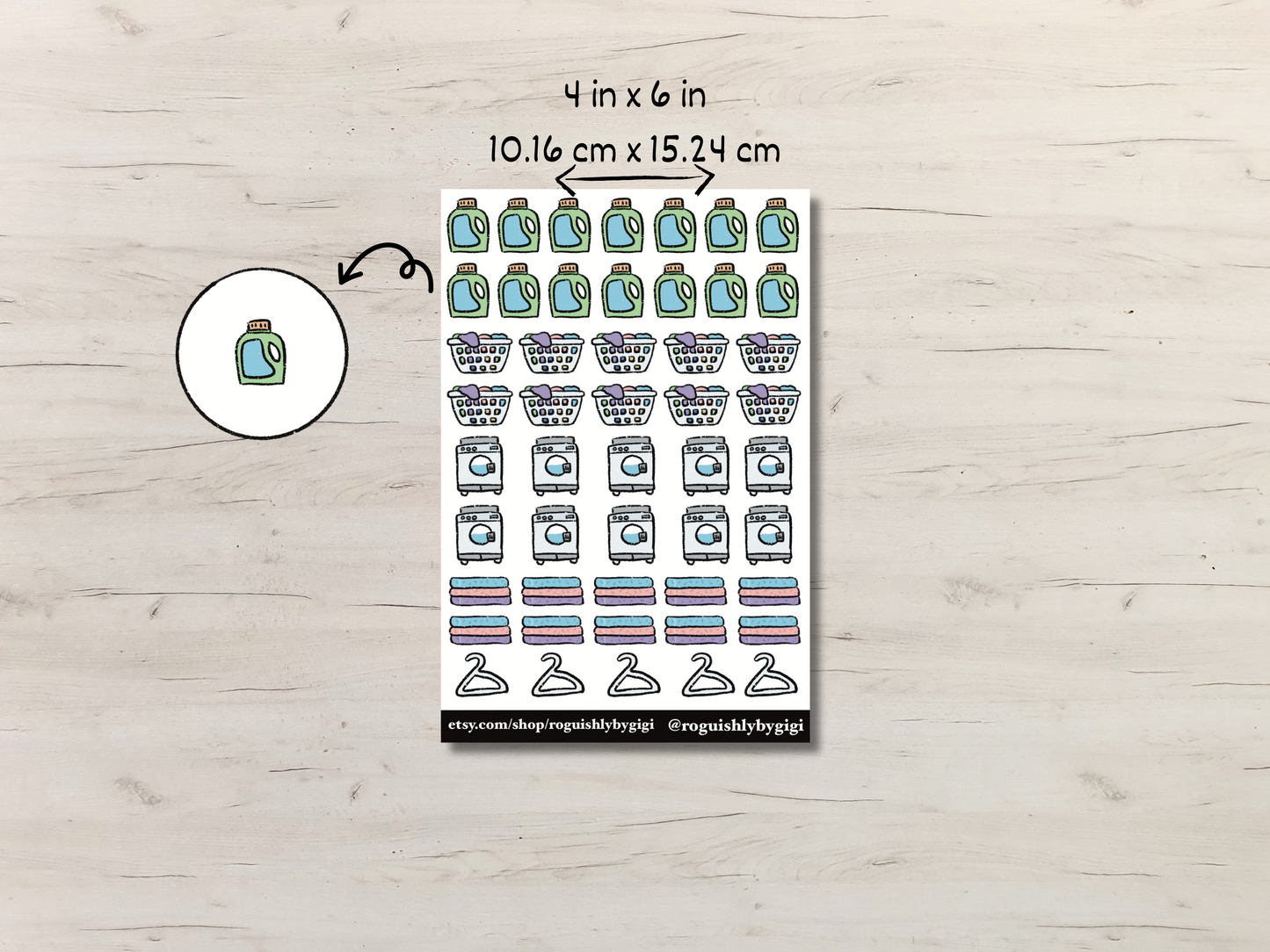 Laundry Time Planner Sticker Sheet