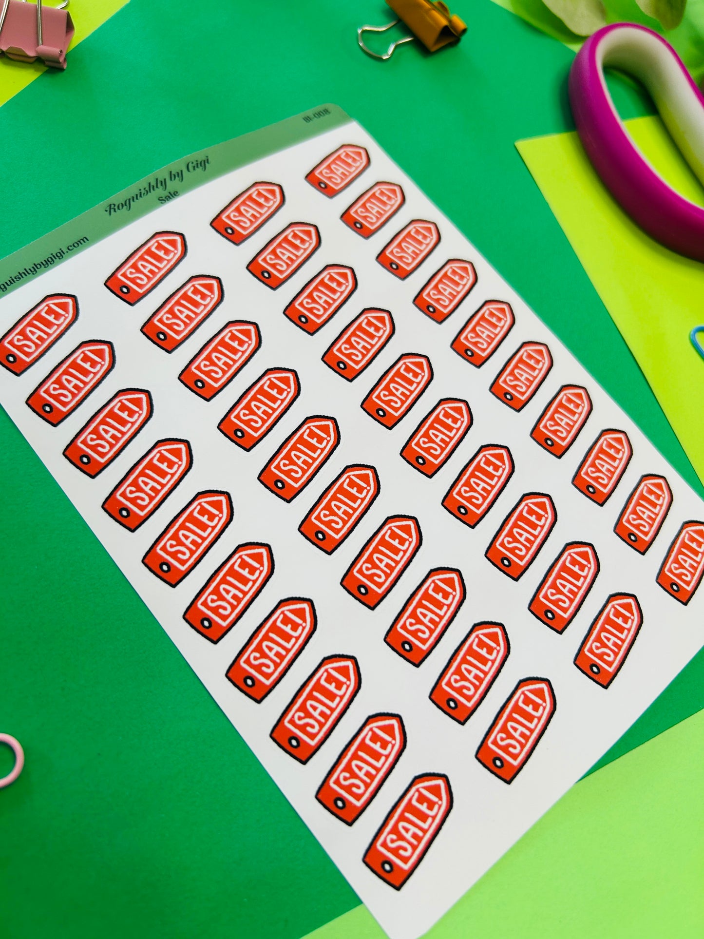 Sale Planner Sticker Sheet