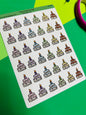 Birthday Cake Planner Sticker Sheet