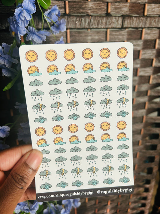 Weather Planner Sticker Sheet