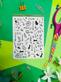 Doodles and Arrows Planner Sticker Sheet