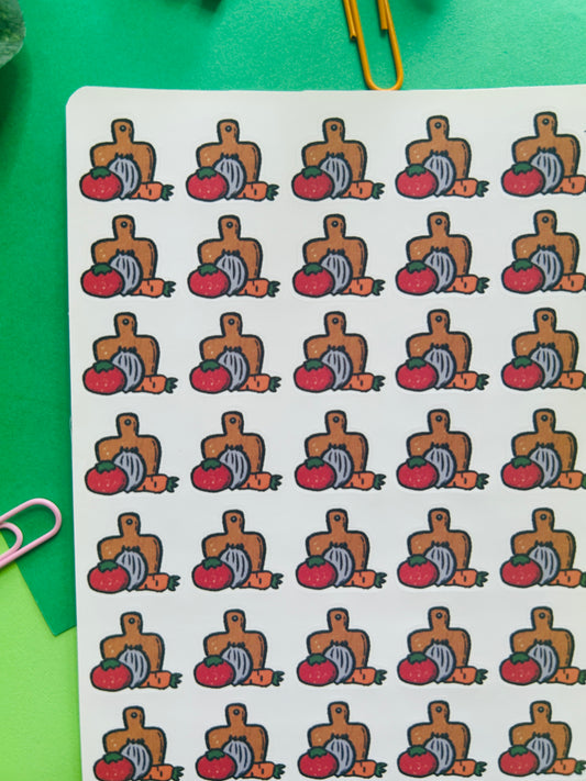Food Prep Planner Sticker Sheet