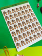 Brown Ballet Slippers Planner Sticker Sheet
