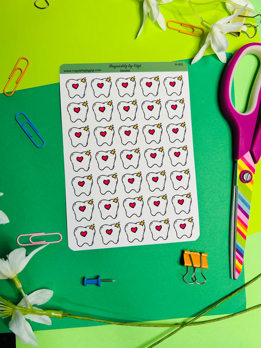 Dentist Planner Sticker Sheet