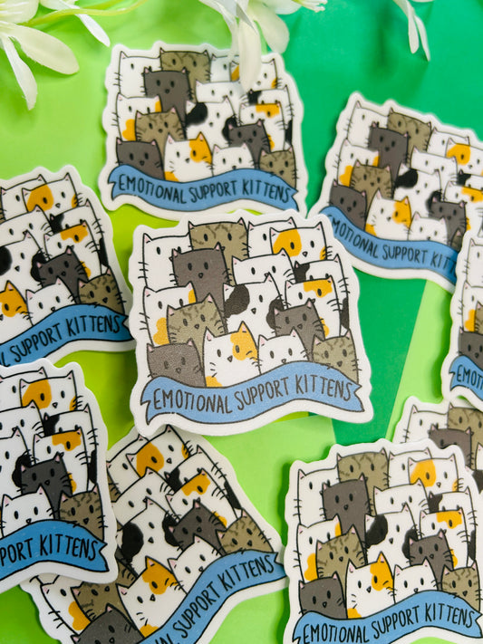 Emotional Support Kittens Vinyl Sticker