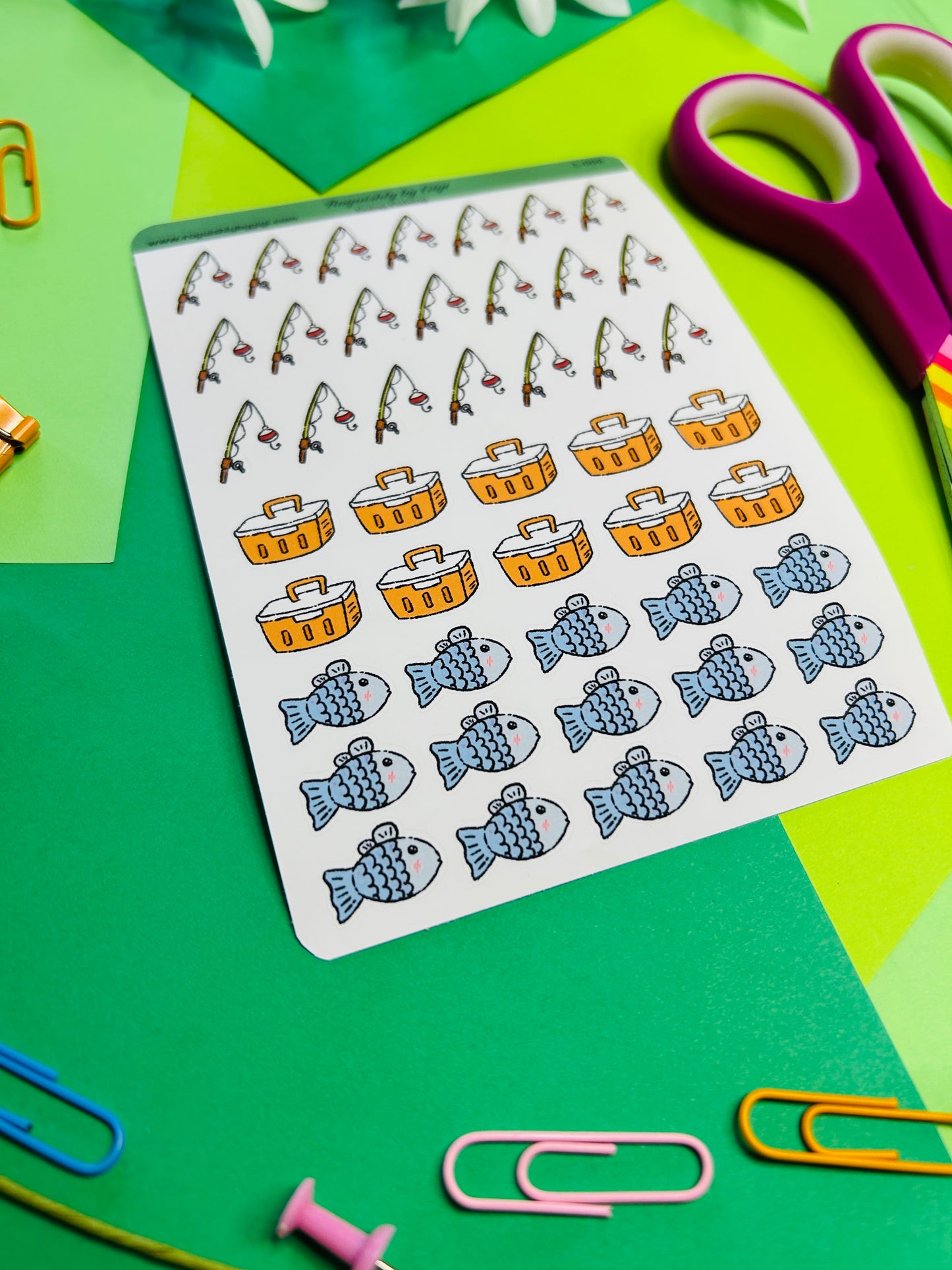 Fishing Planner Sticker Sheet