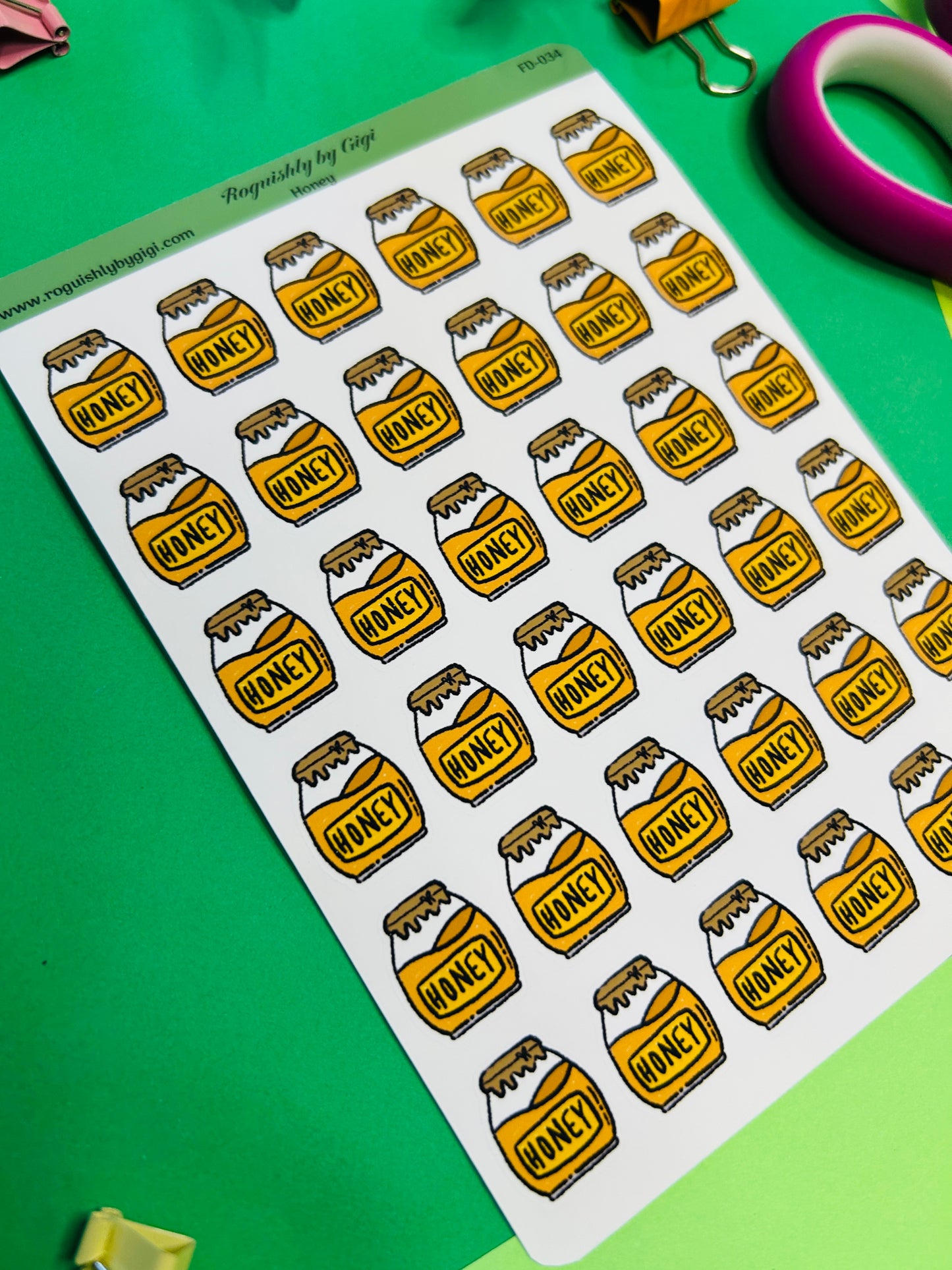 Honey Planner Sticker Sheet
