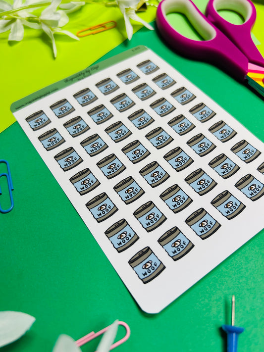 Dog Food Planner Sticker Sheet