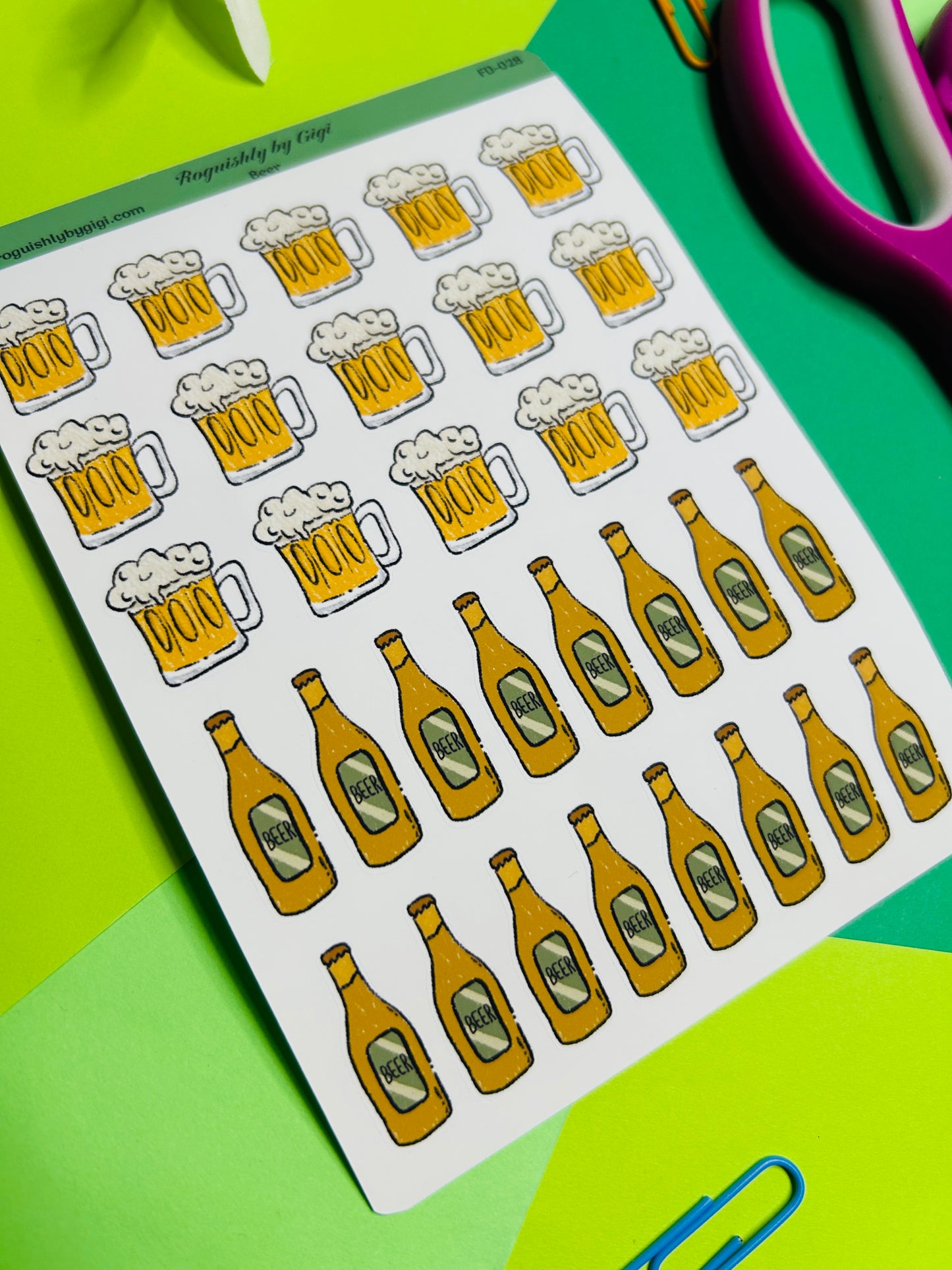 Beer Planner Sticker Sheet