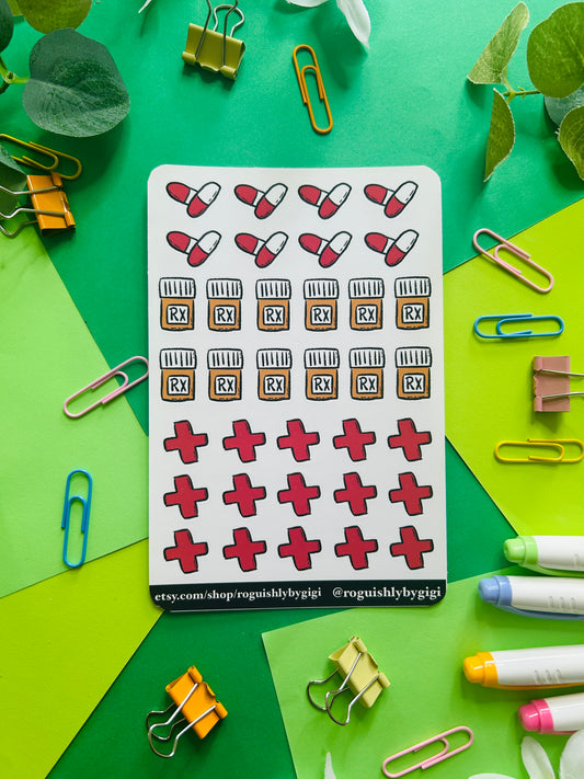 Medical Planner Sticker Sheet