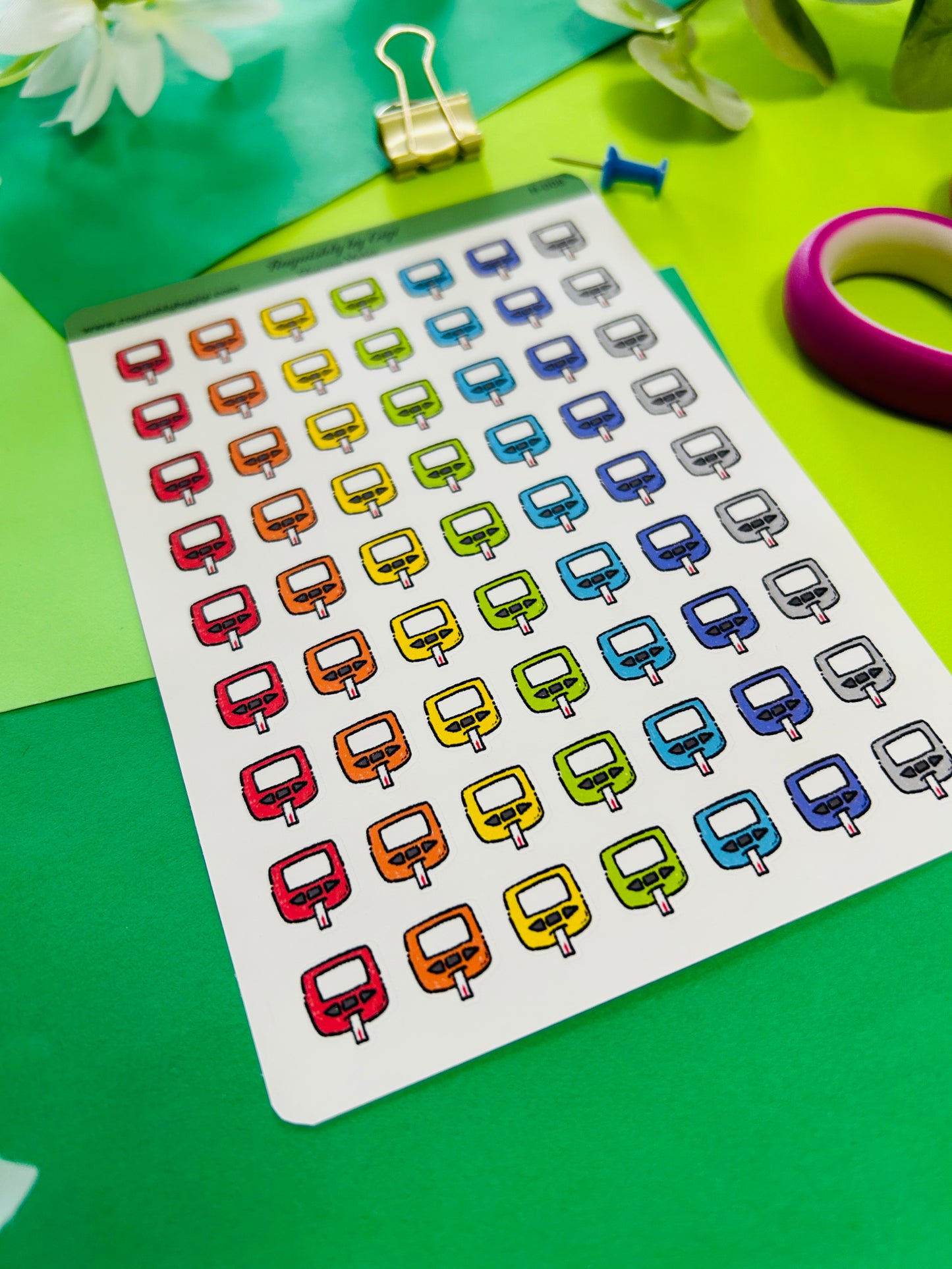Glucose Level Planner Sticker Sheet